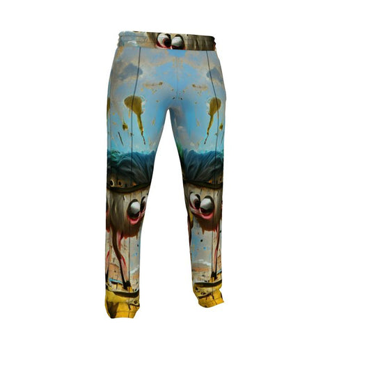 Flakey - Vibrant Blue, Beige & Orange Men's Tracksuit Trousers