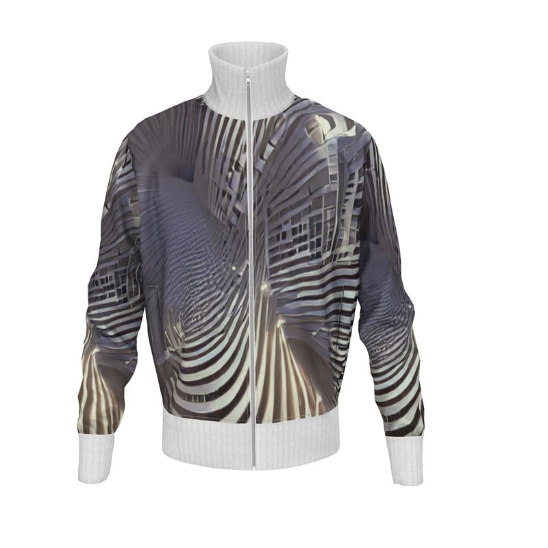 A Heavenly Cloud 2 - Black, Grey & White Men's Tracksuit Jacket