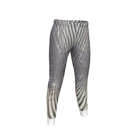 A Heavenly Cloud 2 - Black, Grey & White Cuffed Tracksuit Ladies Jogging Bottoms