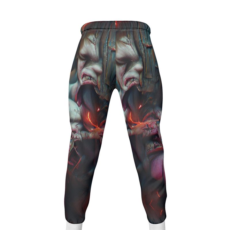 Torment 10 - Red, Grey & Pink Lined Side Pockets, Slim Fit Leg With Elastic Waist, Stylish Men's Jogging Bottoms