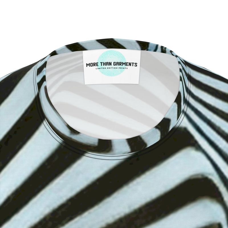 2 Caring - Black & Light Blue Stripes Relaxed Cut, Fitted Waist, Stretch Fabric, Crew Neckline, Men's T-Shirt