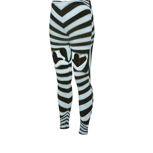 2 Caring - Black & Light Blue Stripes Skin Fit Design, High Waisted For Comfort, Full Length High Waisted Leggings