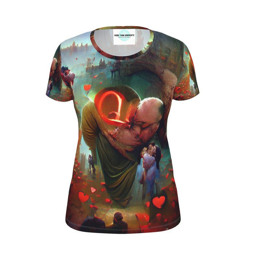Love 10 - Red, Aqua Soft, Durable Fabric, Flattering Women's T-Shirt