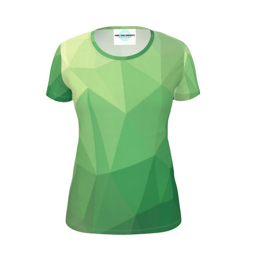 Green Glass Stain Window Soft, Durable Fabric, Flattering Women's T-Shirt