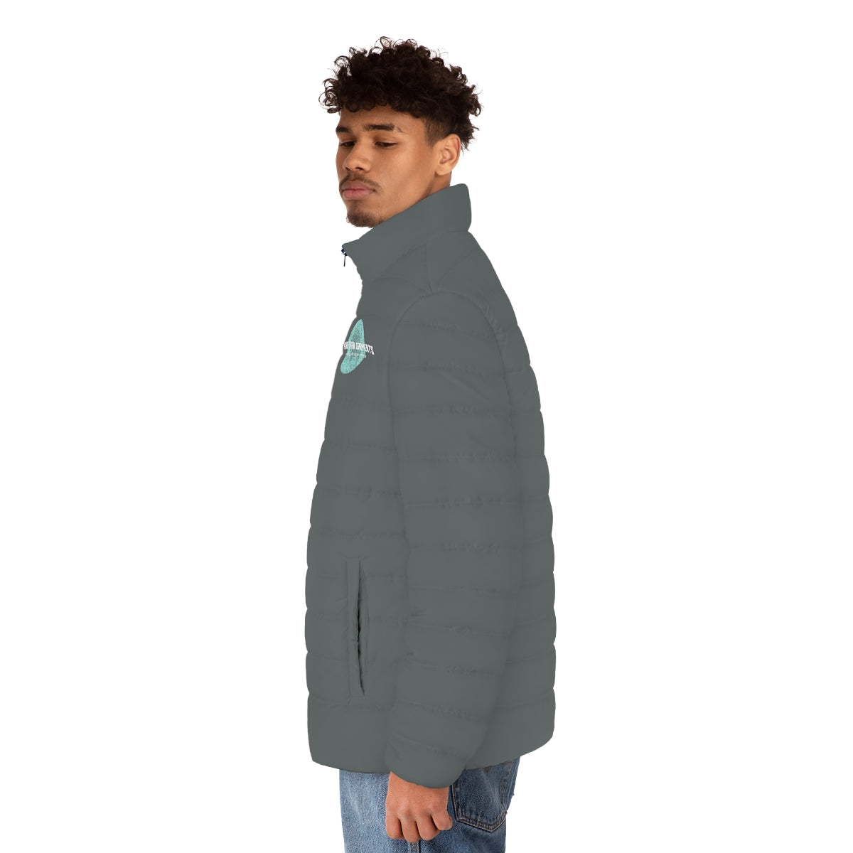 Men's Dark Grey Puffer Jacket (MTG Logo)