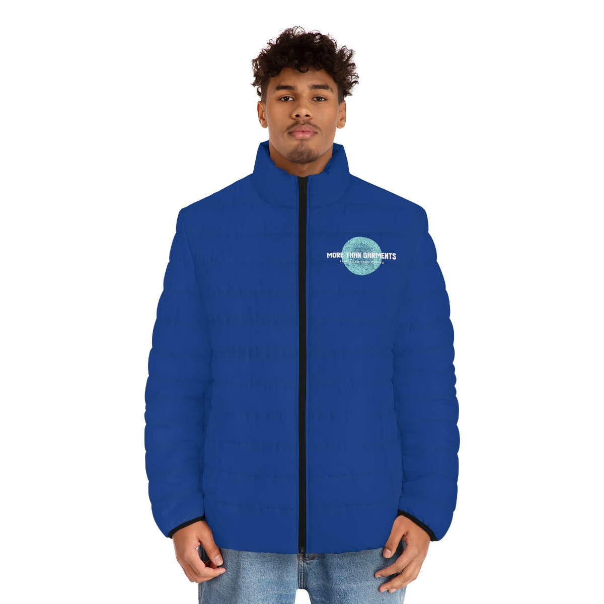 Men's Dark Blue Puffer Jacket (MTG Logo)