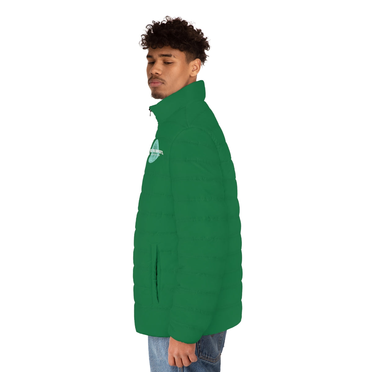 Men's Dark Green Puffer Jacket (MTG Logo)