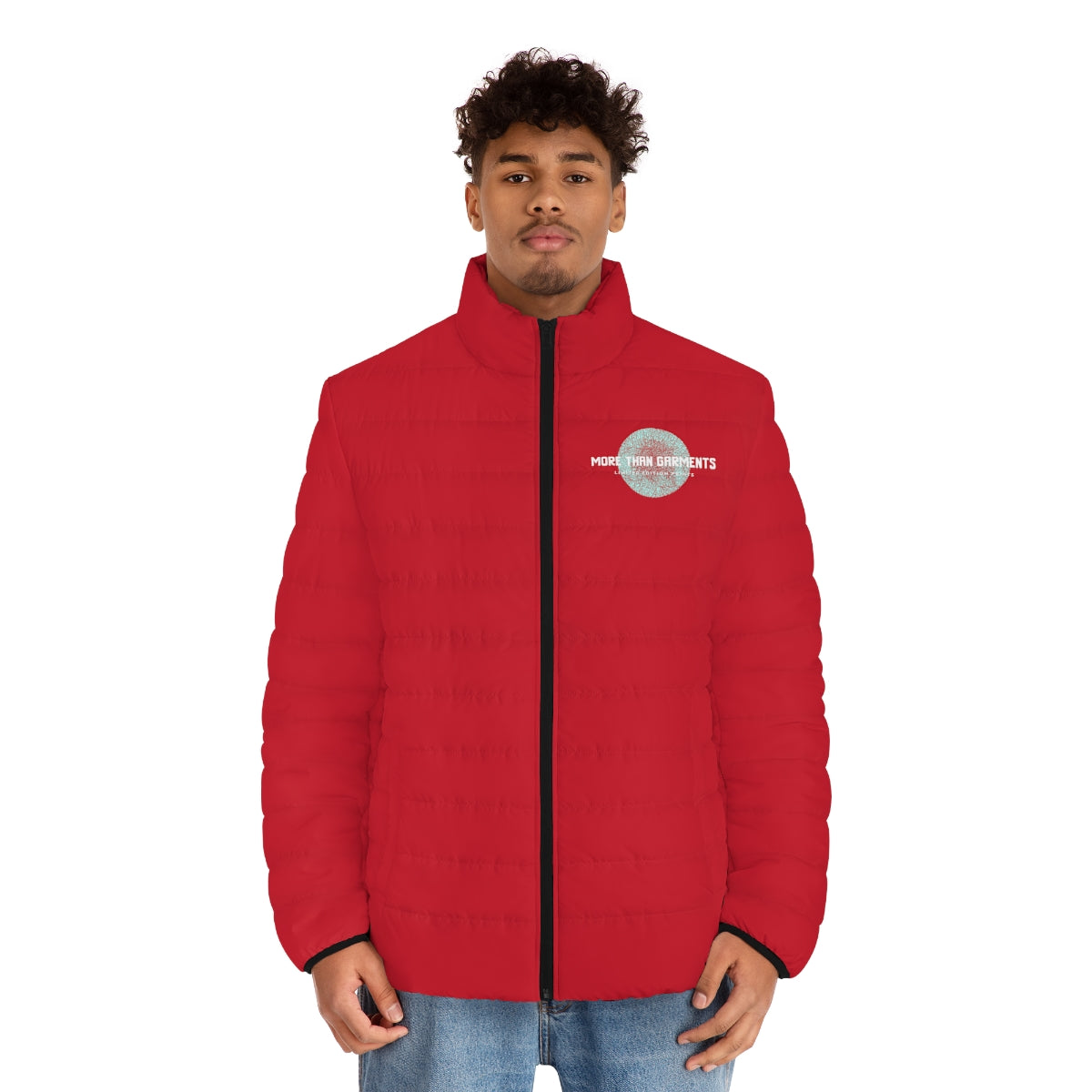 Men's Dark Red Puffer Jacket (MTG Logo)