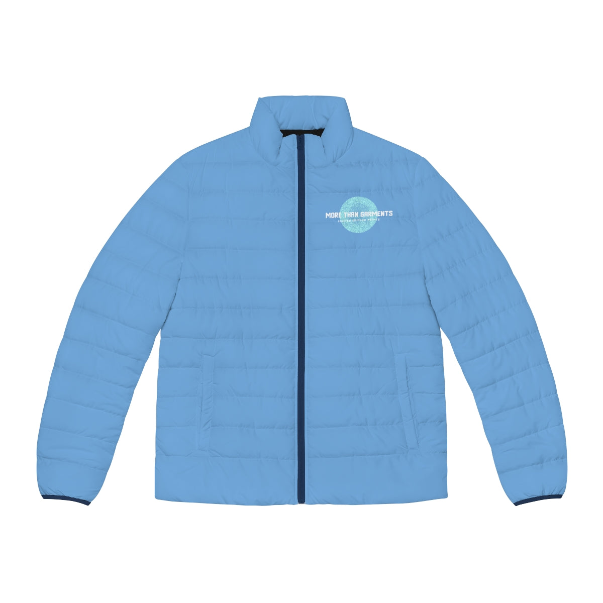 Men's Light Blue Puffer Jacket (MTG Logo)