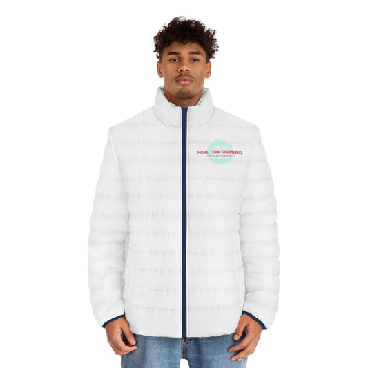 Men's White Puffer Jacket (MTG Logo)