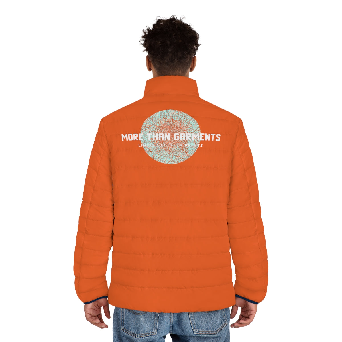 Men's Orange Puffer Jacket (MTG Logo)