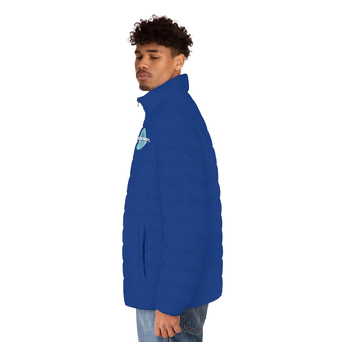 Men's Dark Blue Puffer Jacket (MTG Logo)