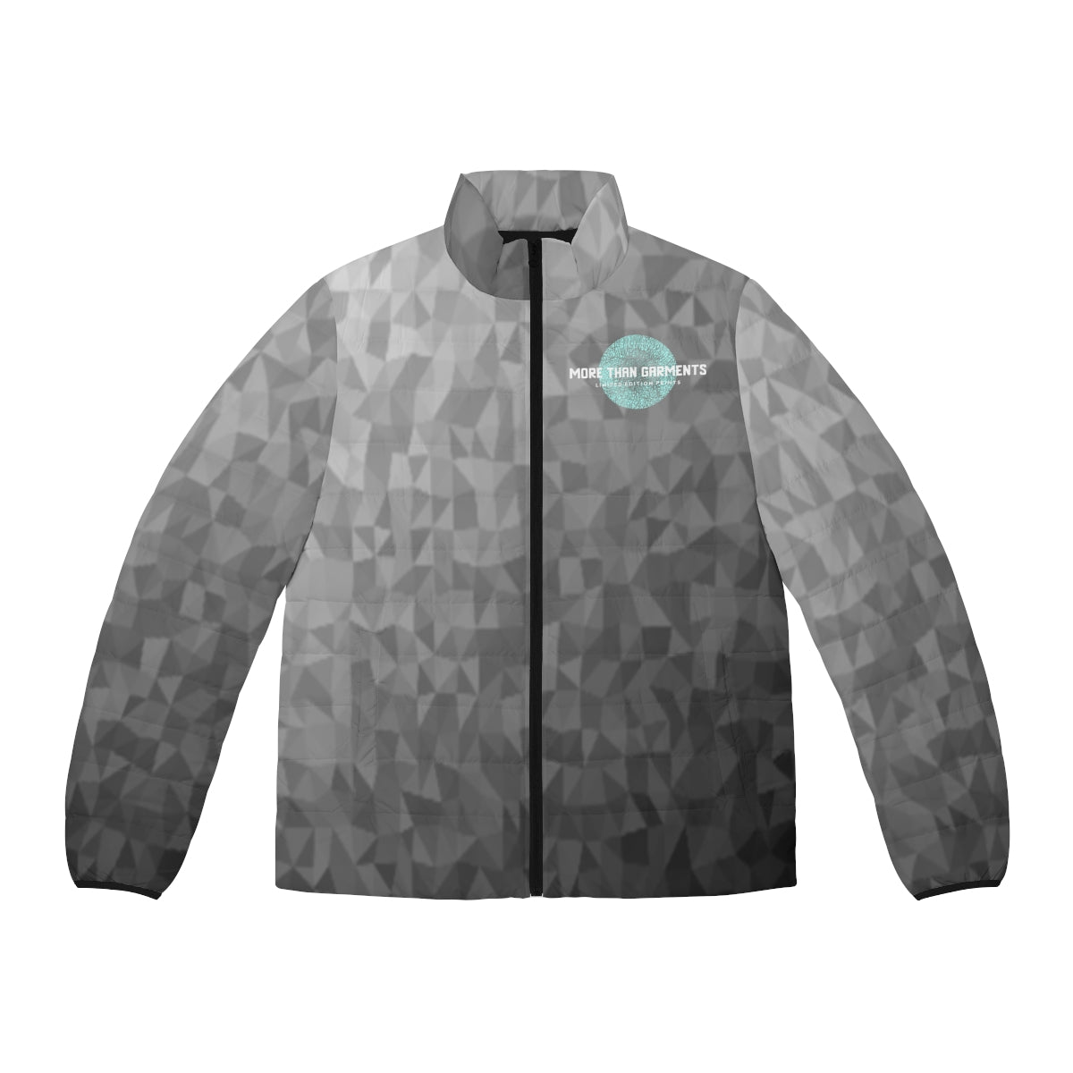 Men's Black & White Puffer Jacket (MTG Logo)