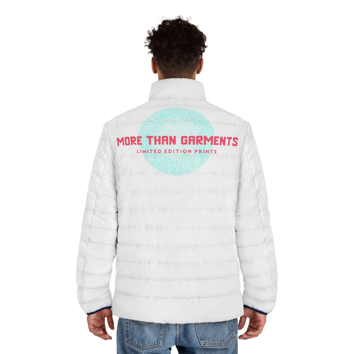 Men's White Puffer Jacket (MTG Logo)