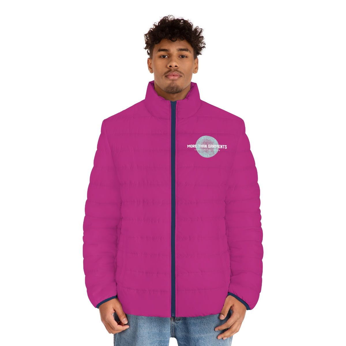 Men's Pink Puffer Jacket (MTG Logo)