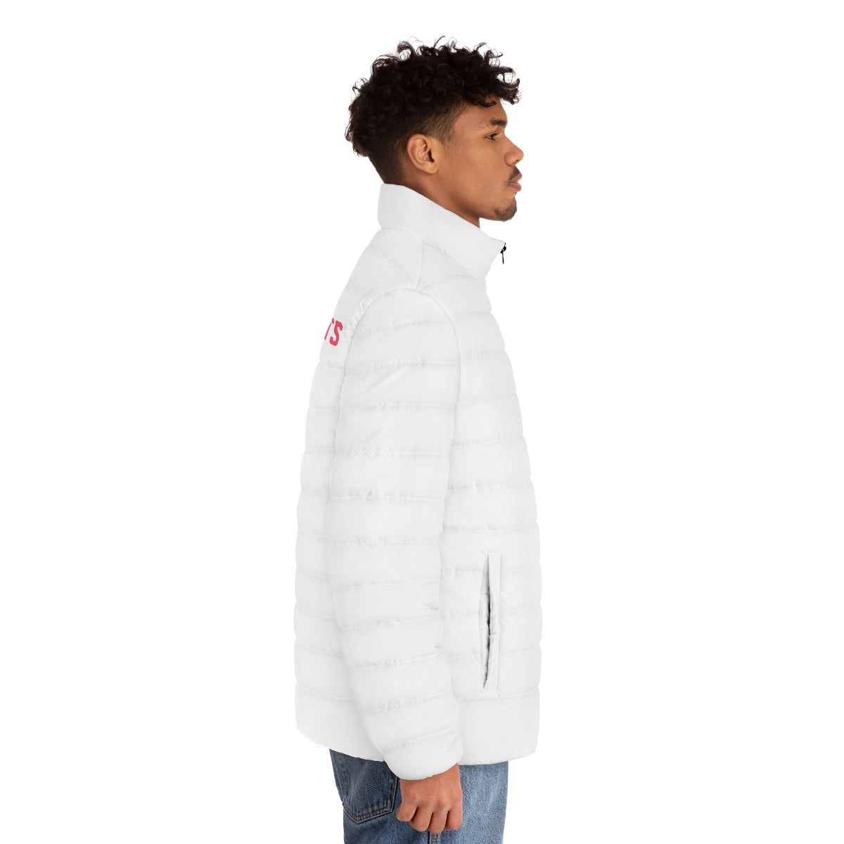 Men's White Puffer Jacket (MTG Logo)