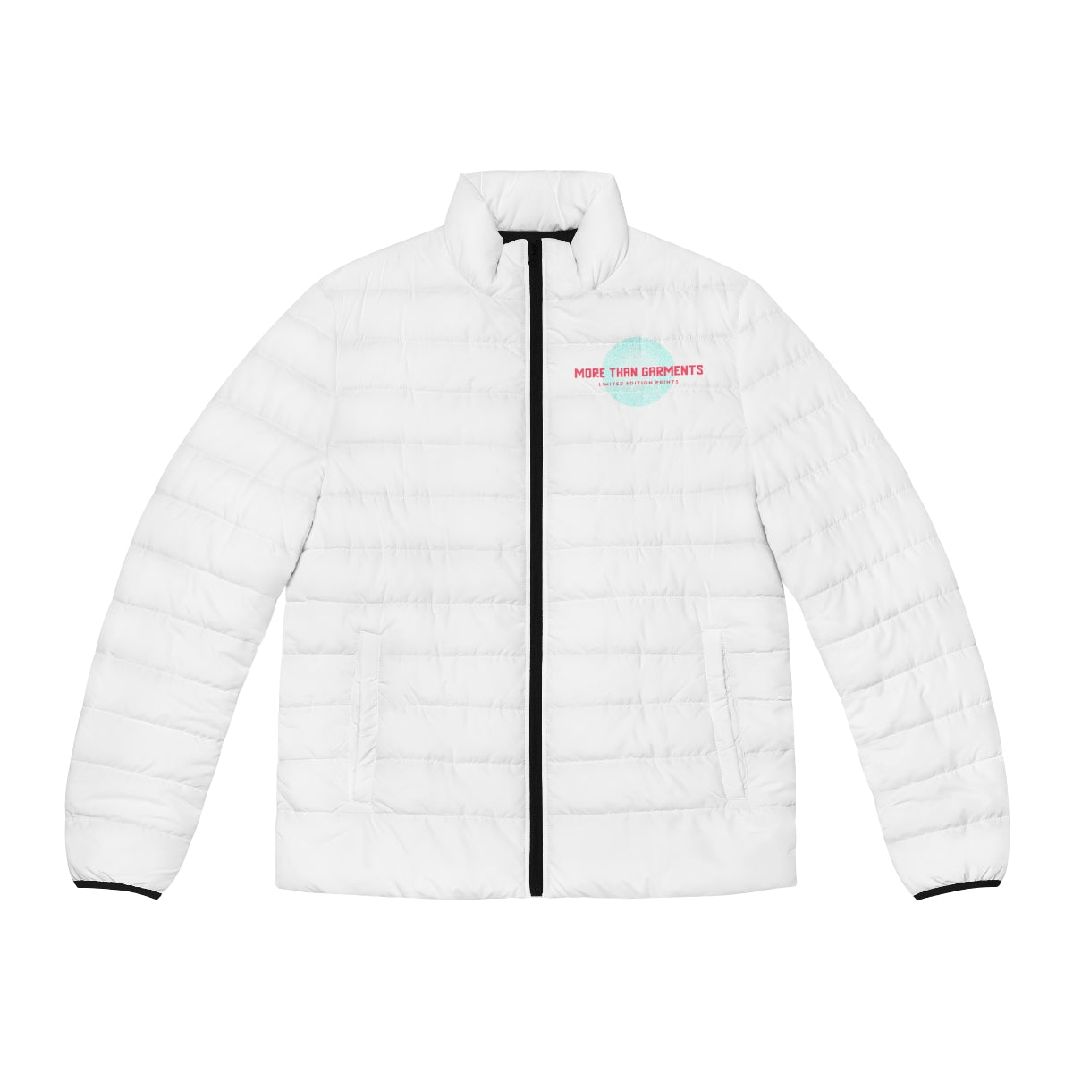 Men's White Puffer Jacket (MTG Logo)