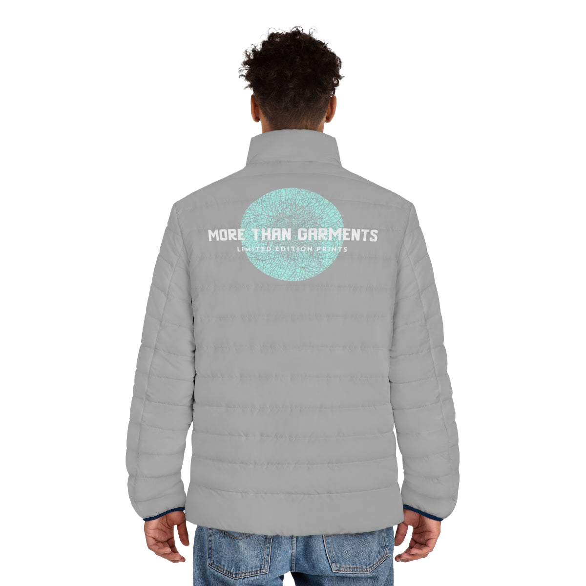 Men's Light Grey Puffer Jacket (MTG Logo)