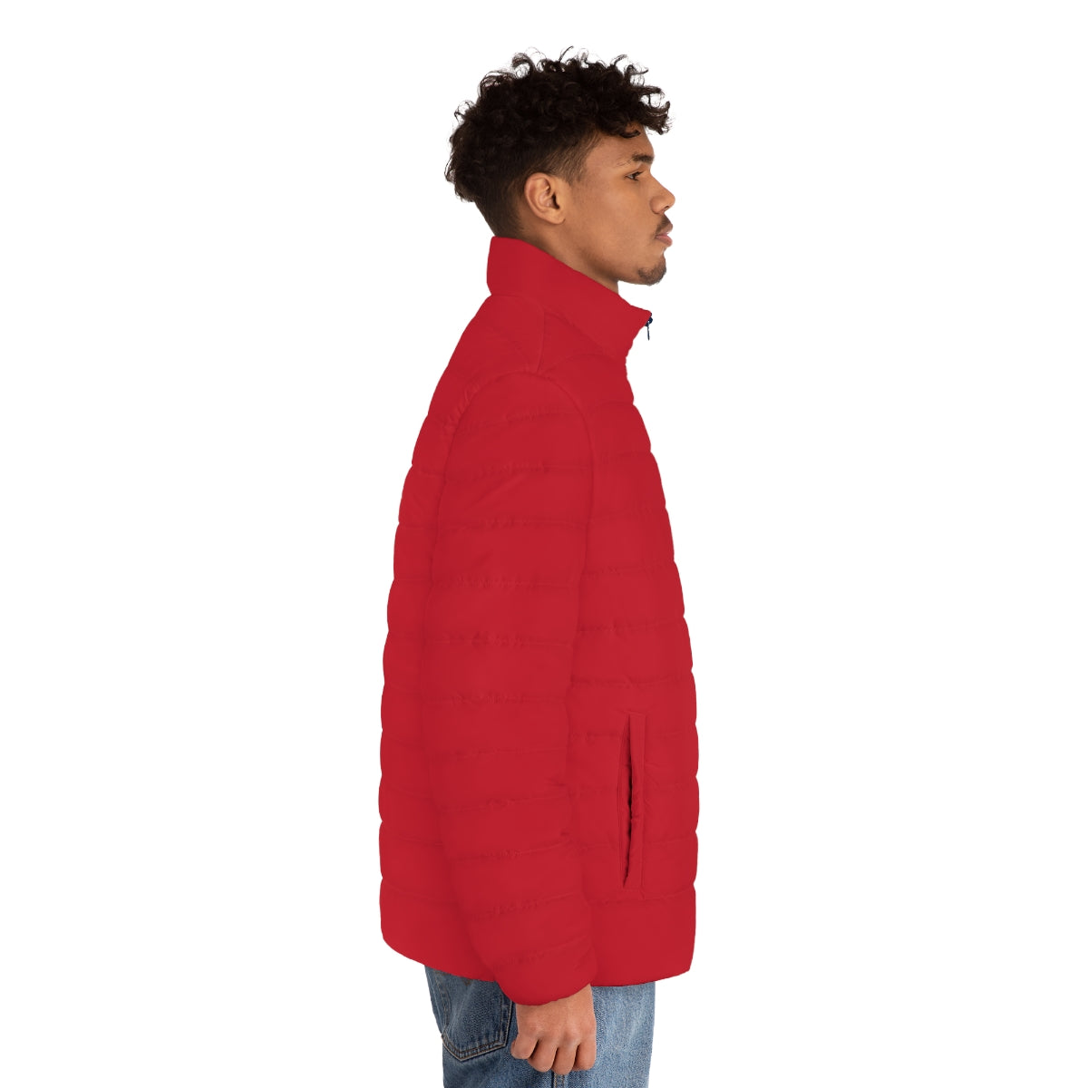 Men's Dark Red Puffer Jacket (MTG Logo)