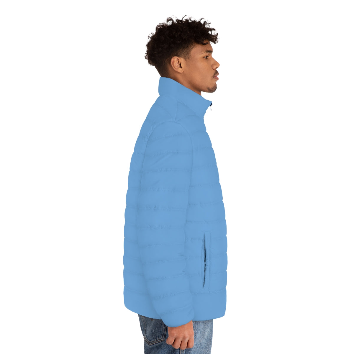 Men's Light Blue Puffer Jacket (MTG Logo)