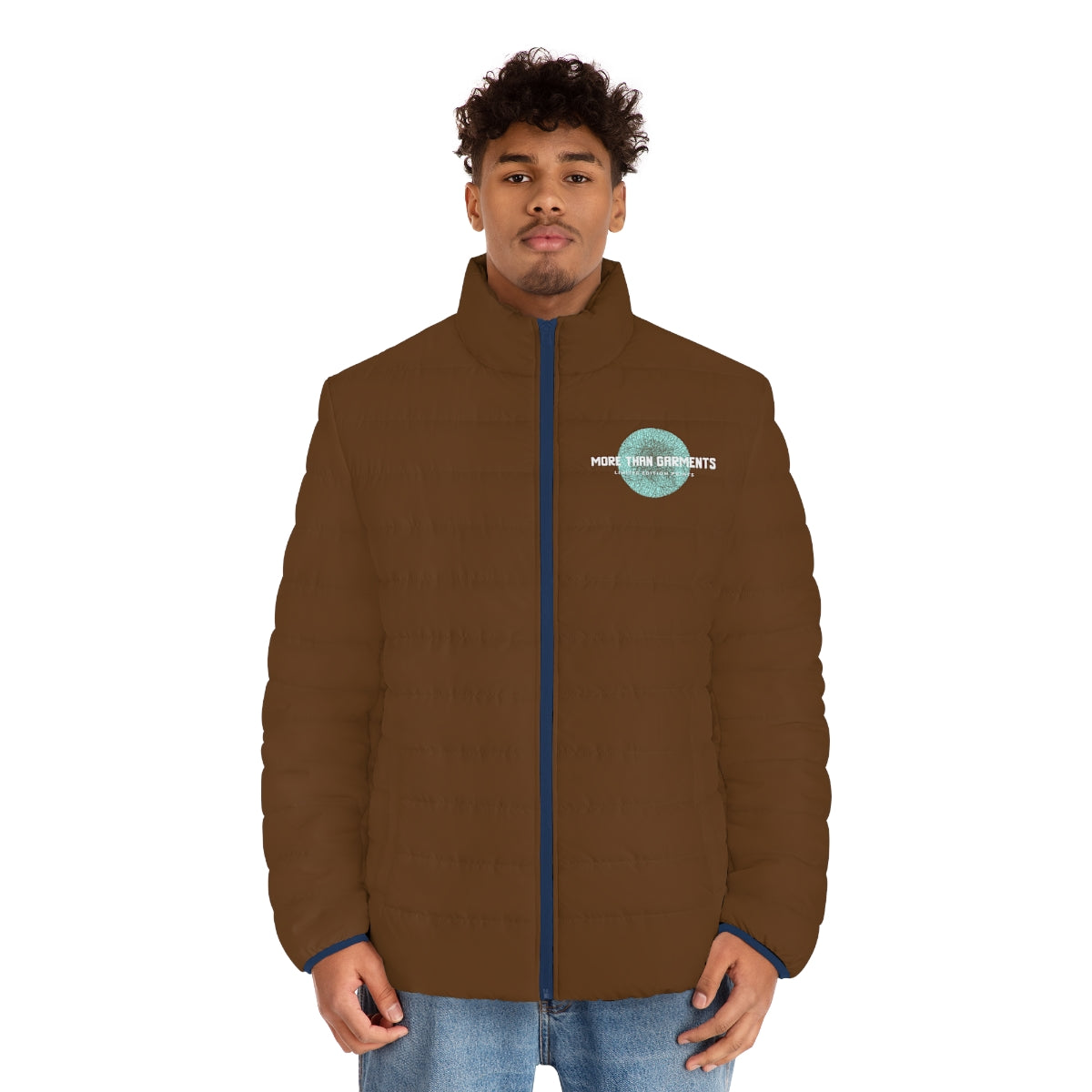 Men's Brown Puffer Jacket (MTG Logo)