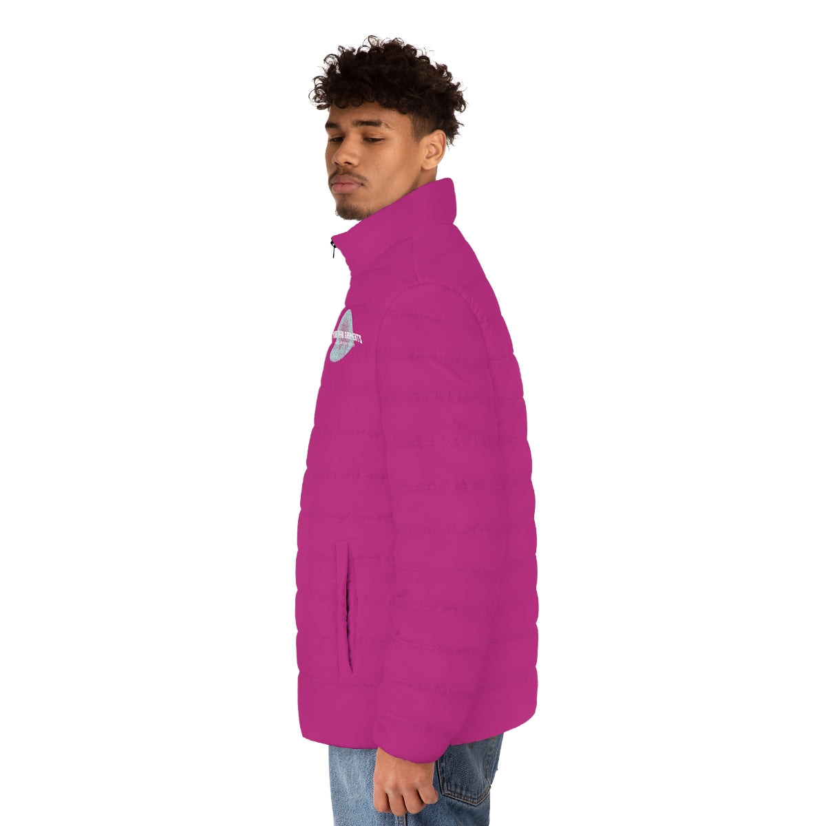 Men's Pink Puffer Jacket (MTG Logo)