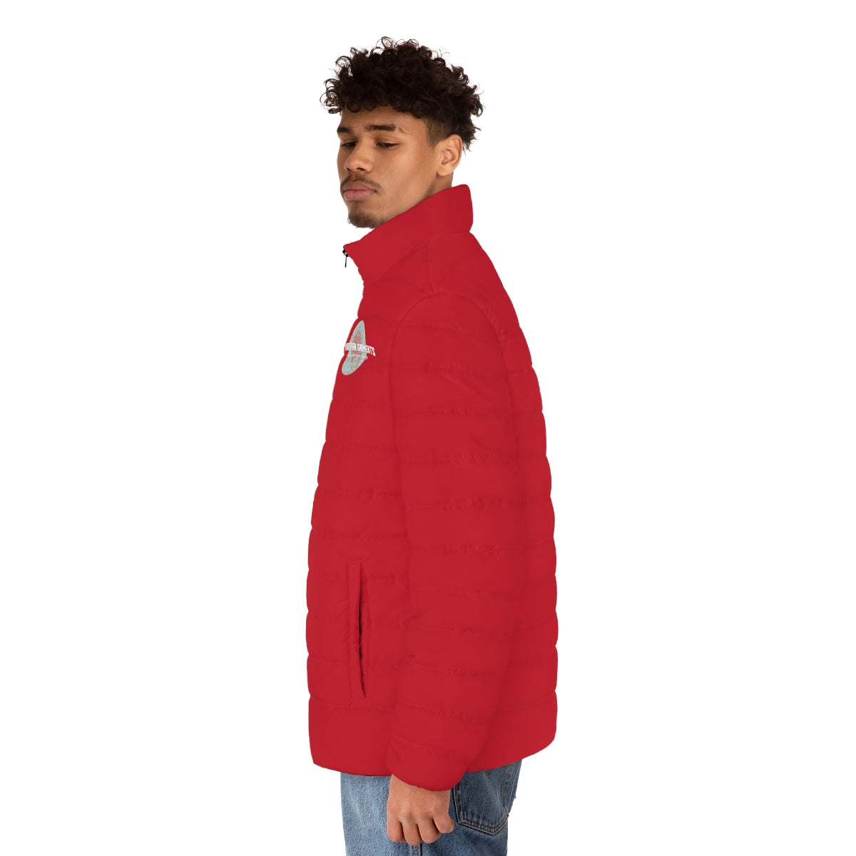 Men's Dark Red Puffer Jacket (MTG Logo)