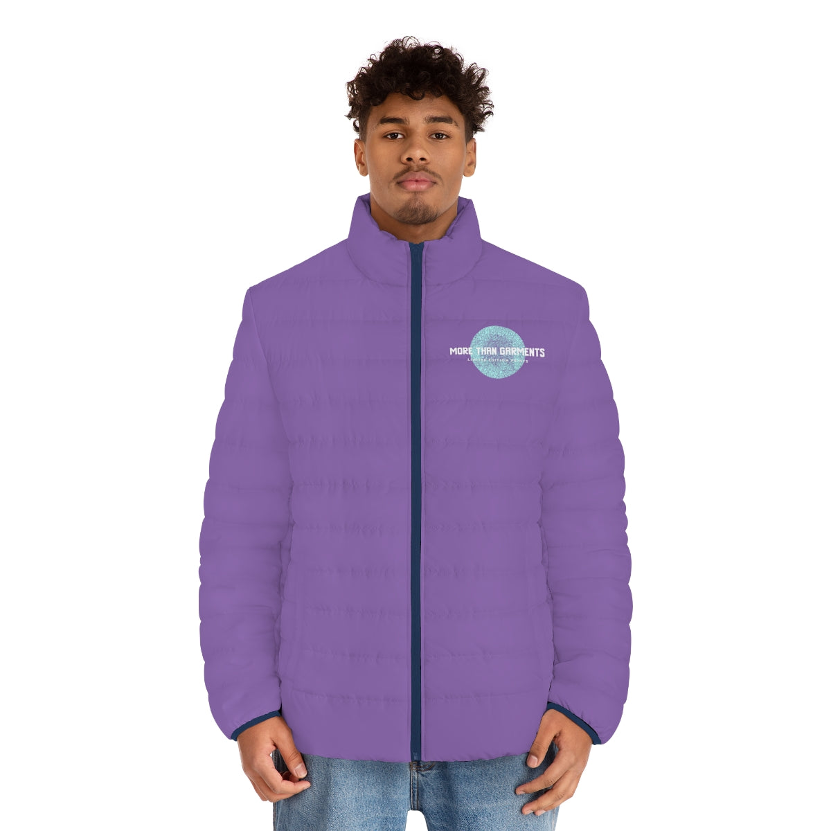 Men's Light Purple Puffer Jacket (MTG Logo)