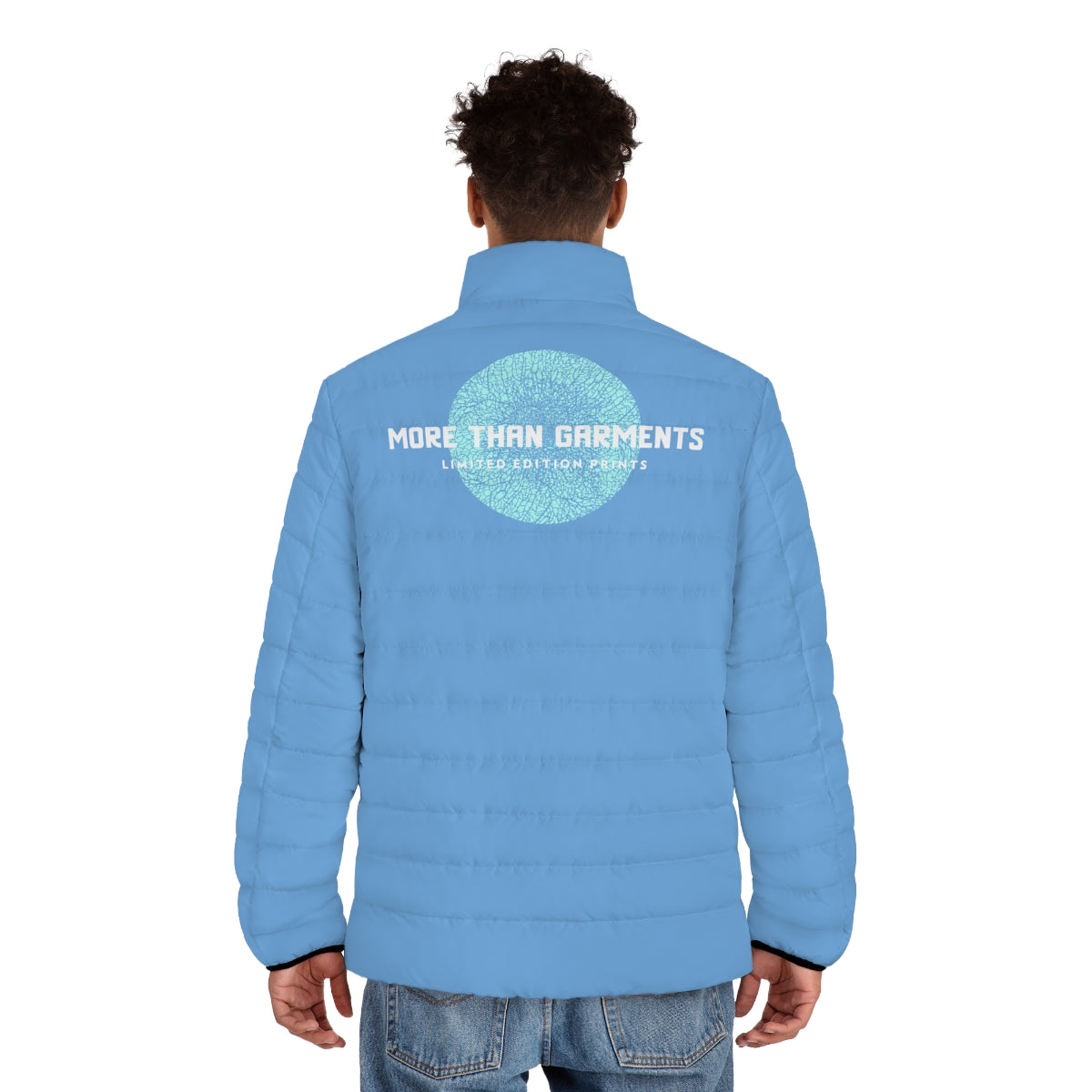 Men's Light Blue Puffer Jacket (MTG Logo)