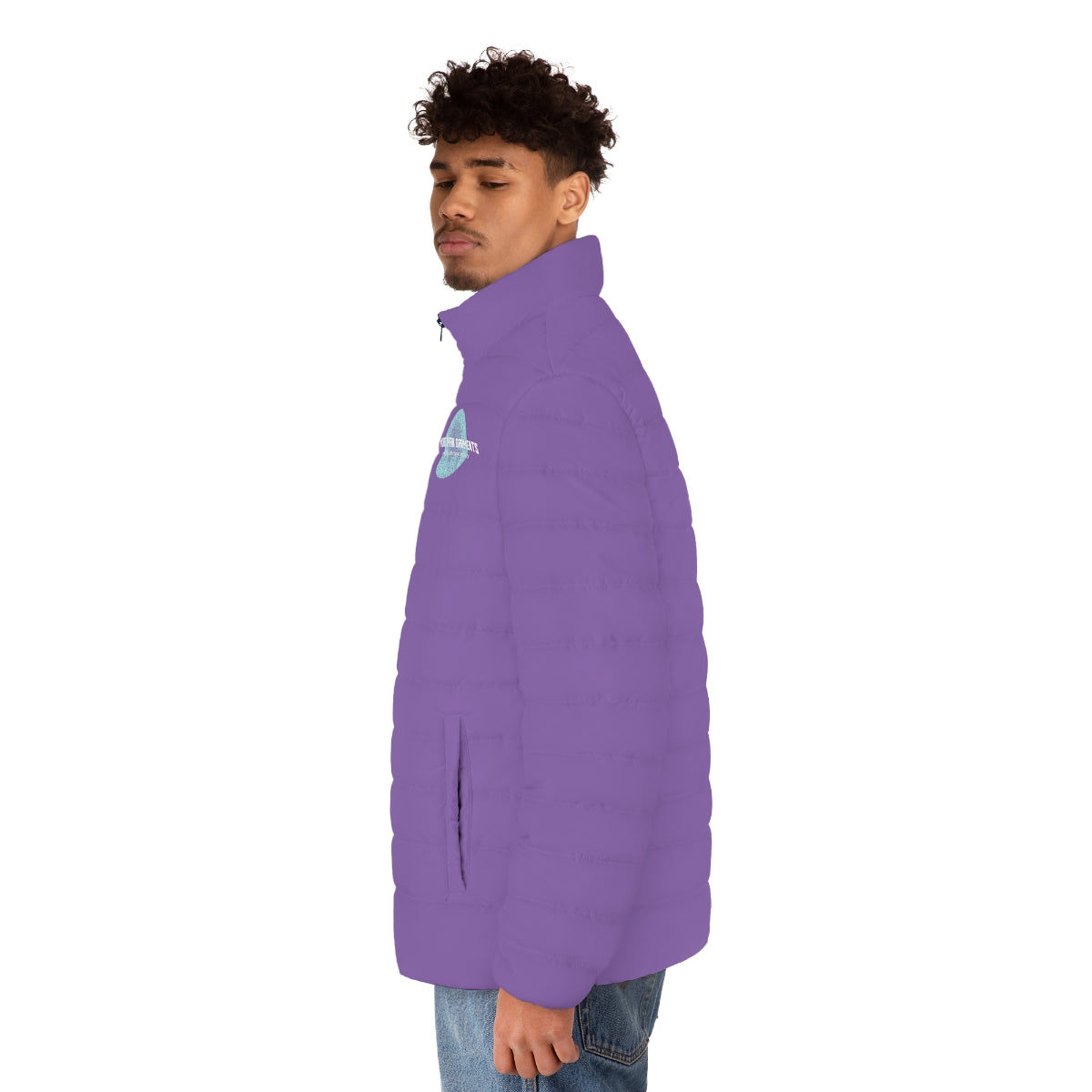 Men's Light Purple Puffer Jacket (MTG Logo)