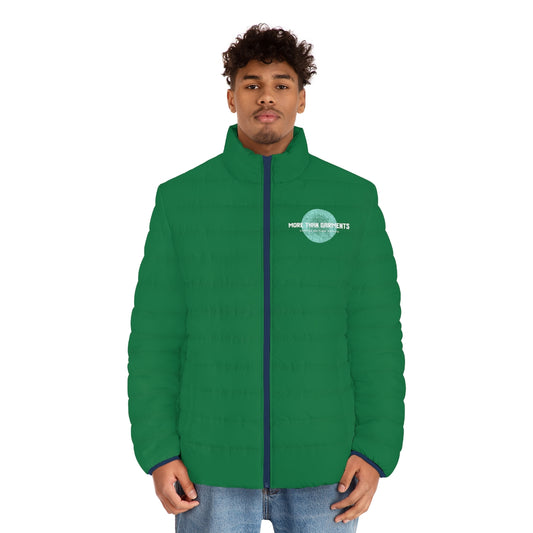 Men's Dark Green Puffer Jacket (MTG Logo)