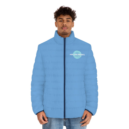 Men's Light Blue Puffer Jacket (MTG Logo)