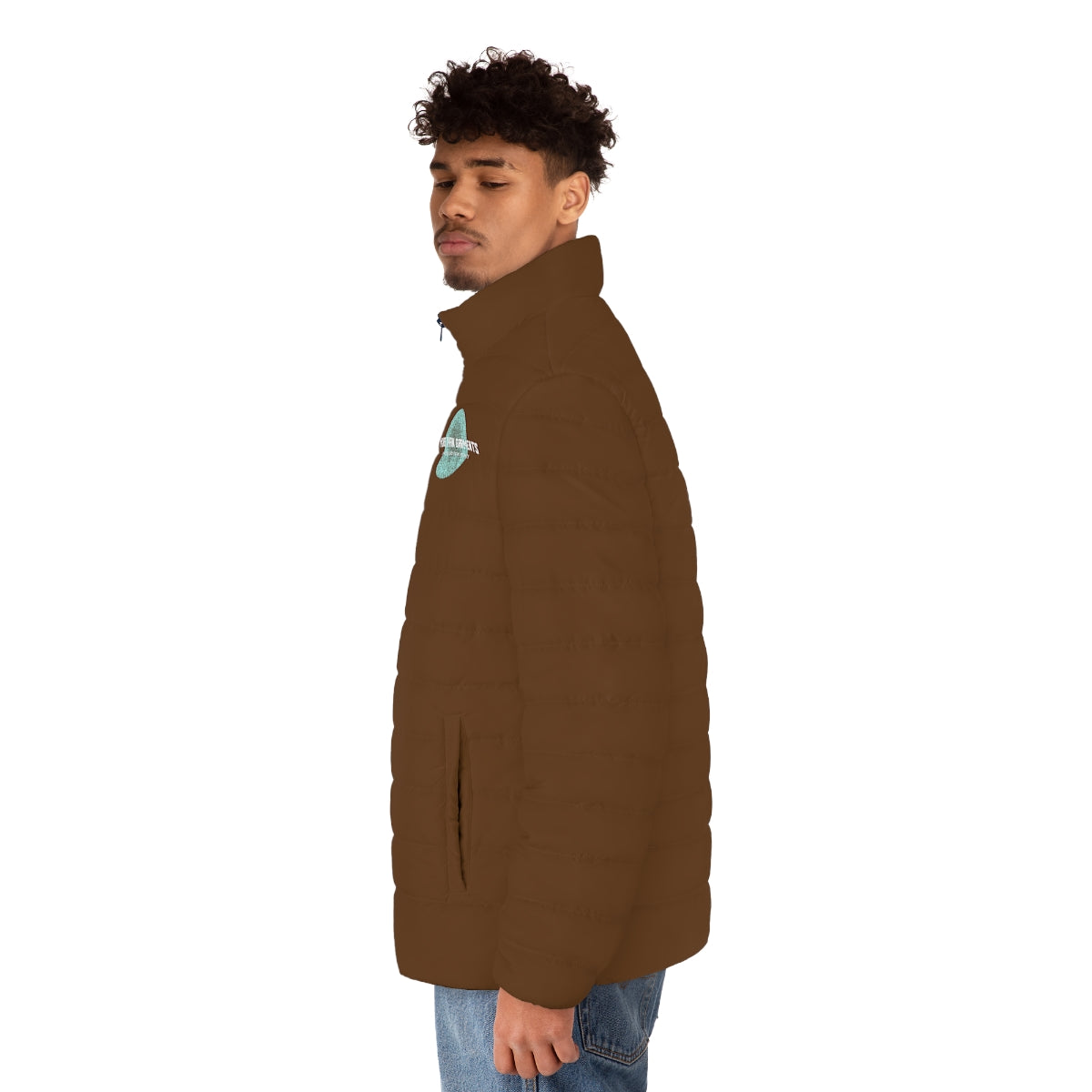 Men's Brown Puffer Jacket (MTG Logo)