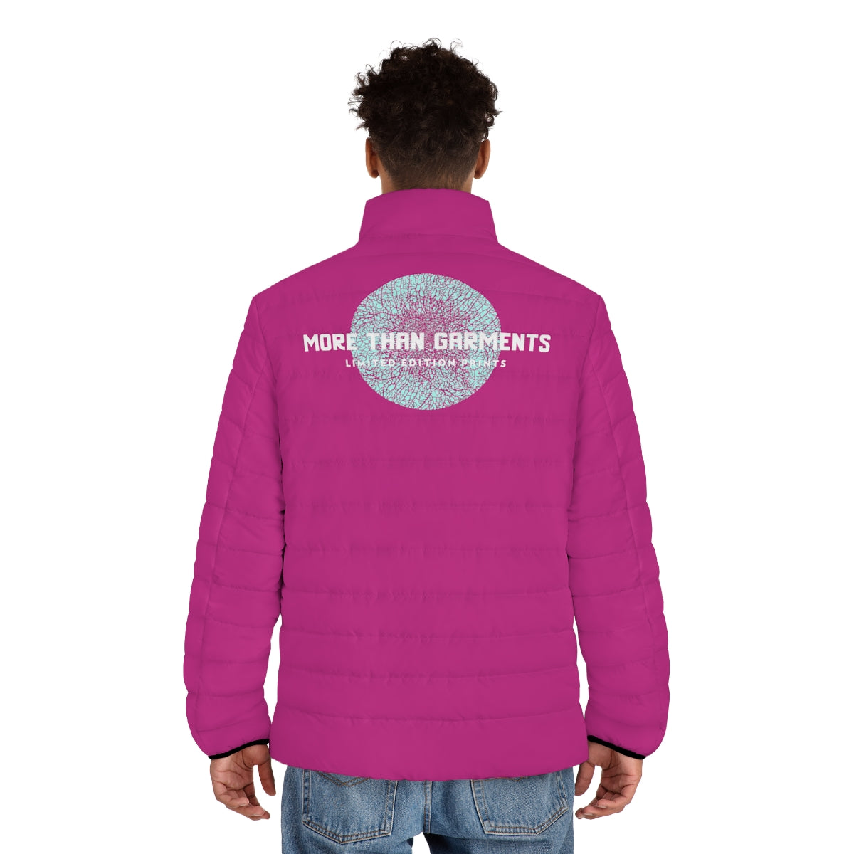 Men's Pink Puffer Jacket (MTG Logo)